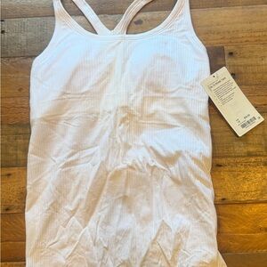 Lululemon Ebb to Street White Ribbed Tank Top
